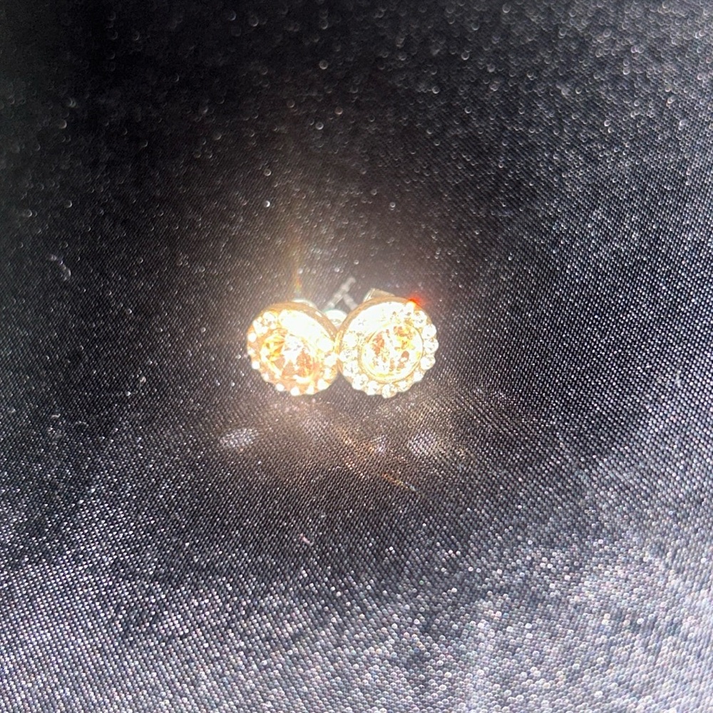Rose Gold Earring with light pink stones